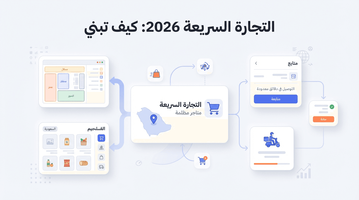 التجارة السريعة 2026: كيف تبني شبكة متاجر مظلمة للتوصيل الفوري مع <a target="_blank" rel="noopener noreferrer nofollow" class="text-primary underline cursor-pointer" href="https://mollkom.com">مولكم (Mollkom)</a>؟