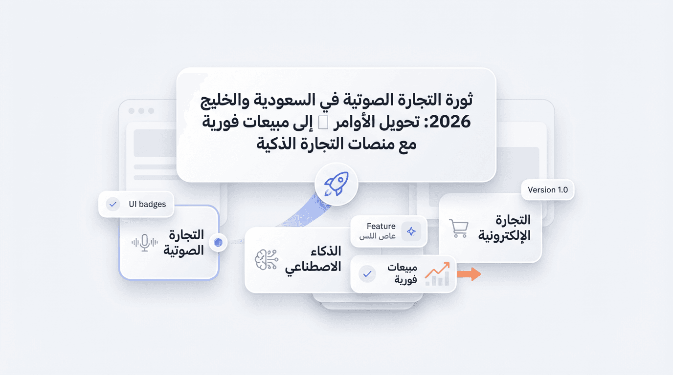ثورة التجارة الصوتية في السعودية والخليج 2026: تحويل الأوامر إلى مبيعات فورية مع منصات التجارة الذكية