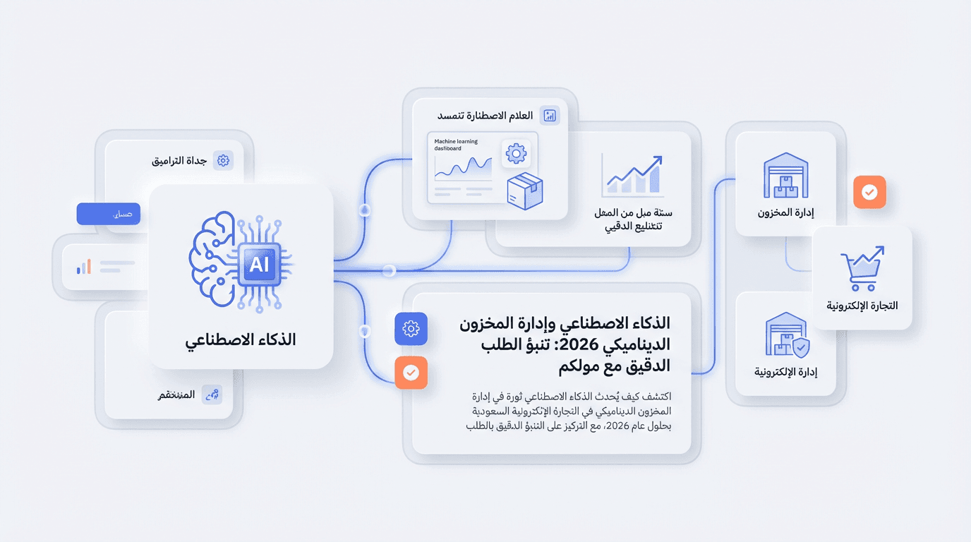 الذكاء الاصطناعي وإدارة المخزون الديناميكي 2026: تنبؤ الطلب الدقيق مع مولكم