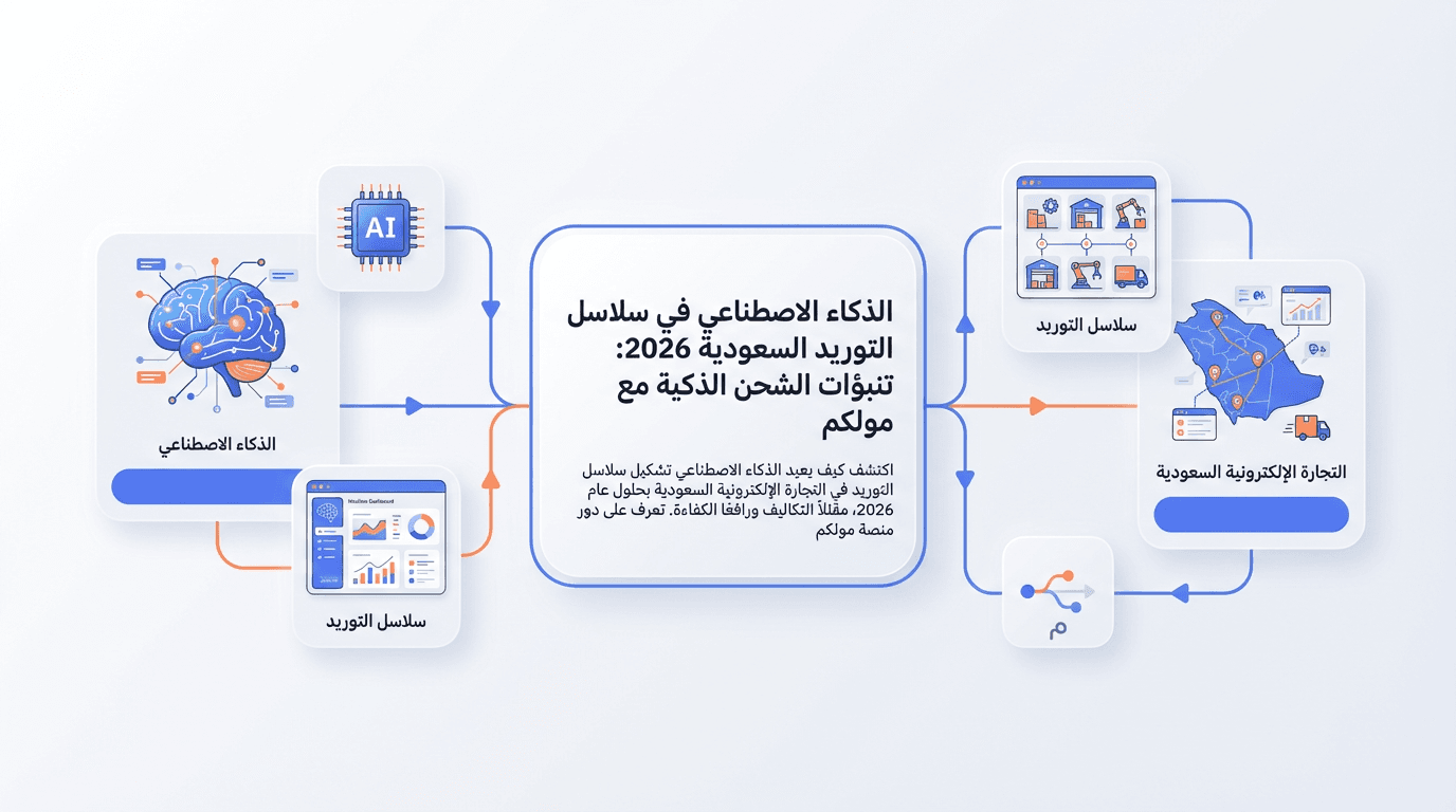 الذكاء الاصطناعي في سلاسل التوريد السعودية 2026: تنبؤات الشحن الذكية مع مولكم