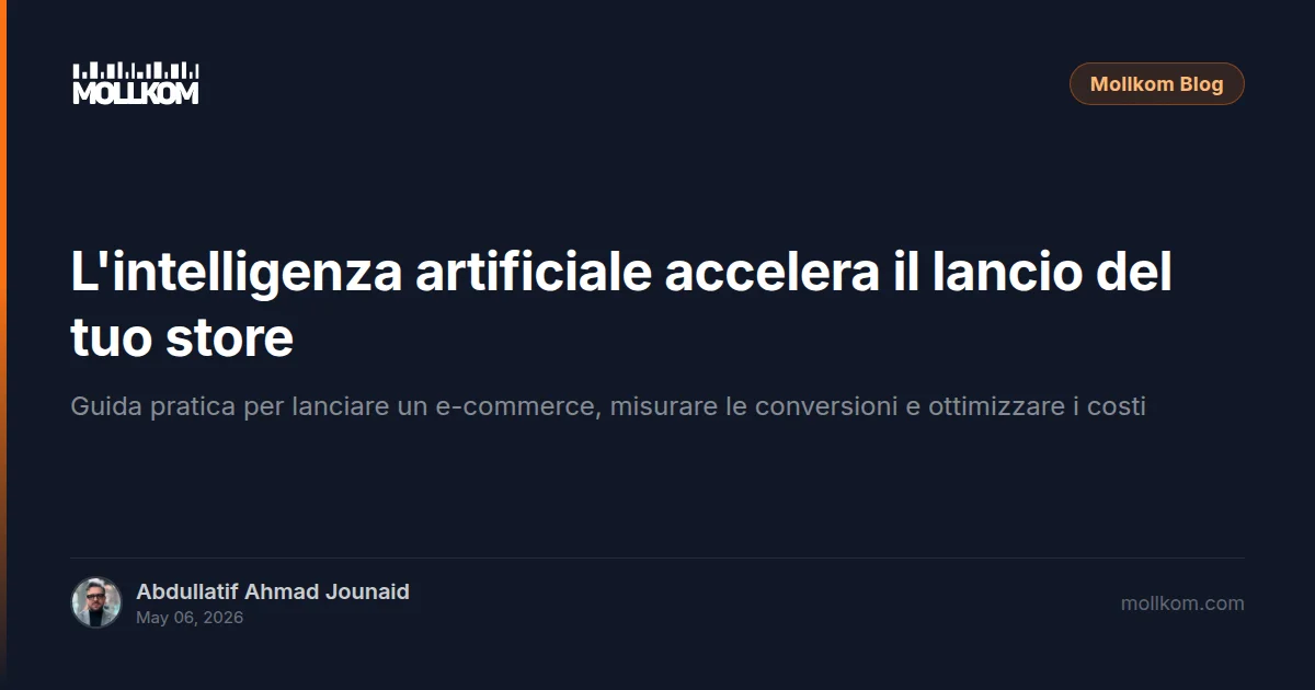 L'intelligenza artificiale accelera il lancio del tuo store