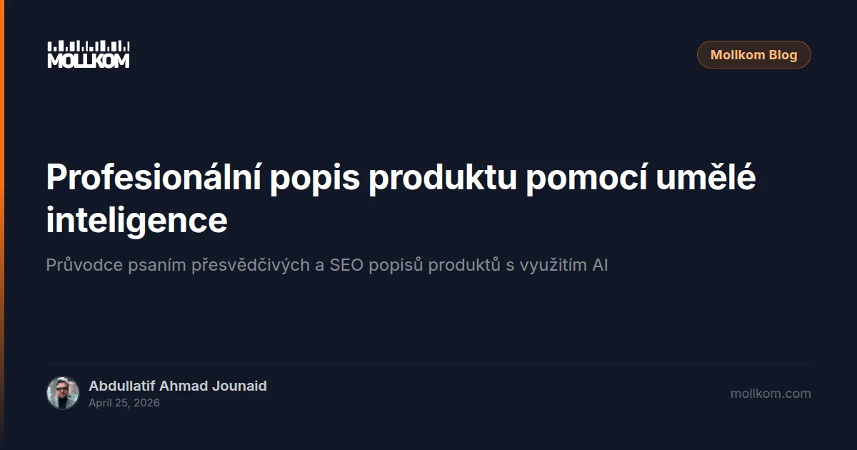 Profesionální popis produktu pomocí umělé inteligence