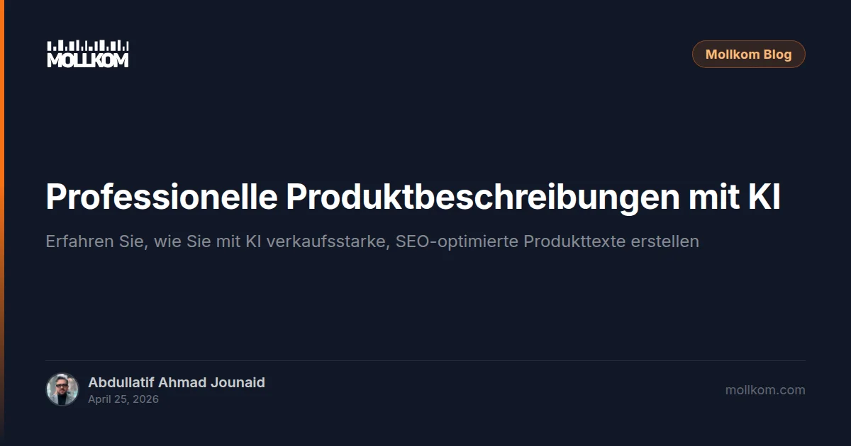 Professionelle Produktbeschreibungen mit KI