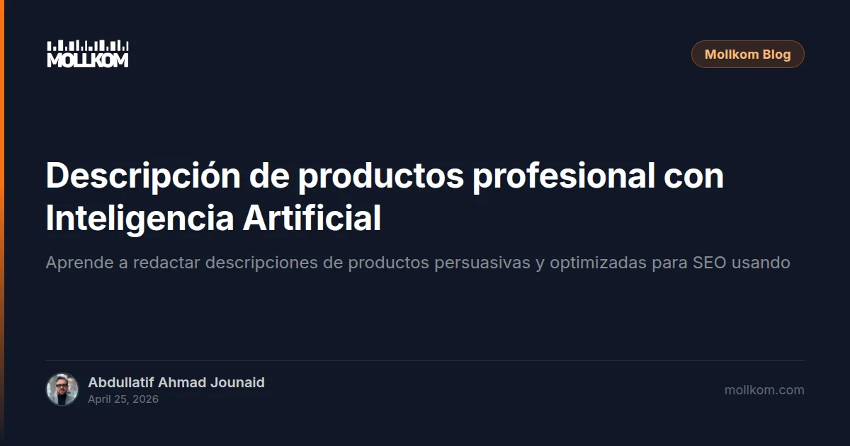 Descripción de productos profesional con Inteligencia Artificial