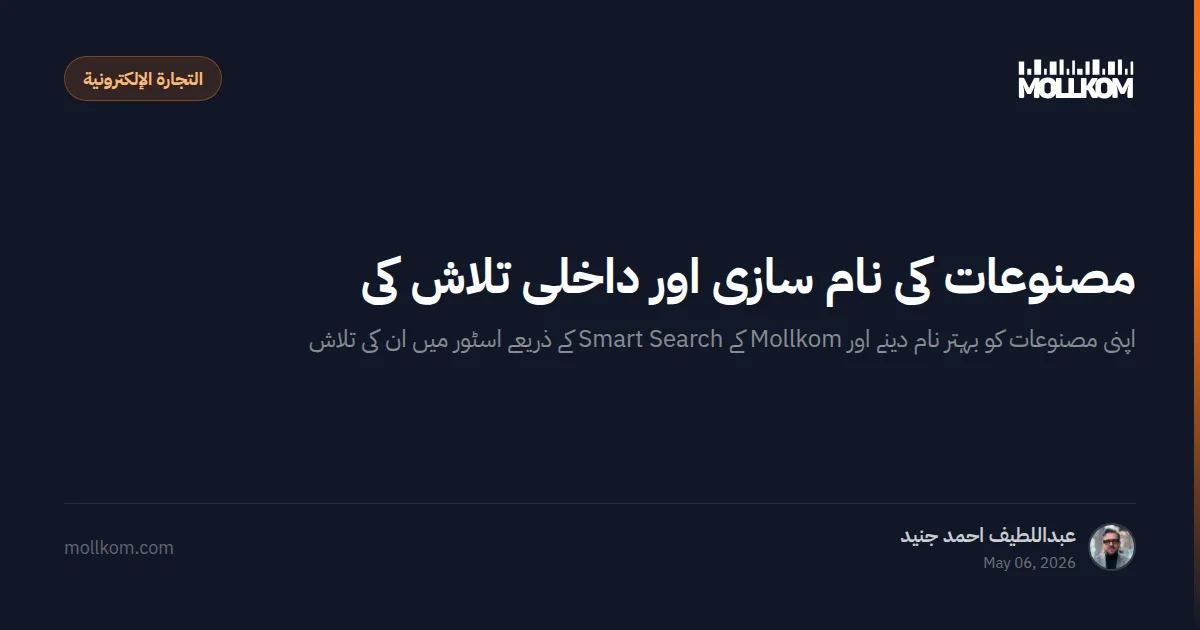مصنوعات کی نام سازی اور داخلی تلاش کی بہتری — 05/2026