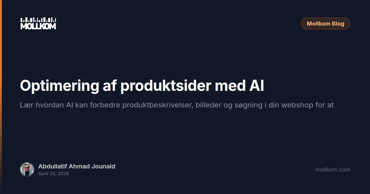 Optimering af produktsider med AI