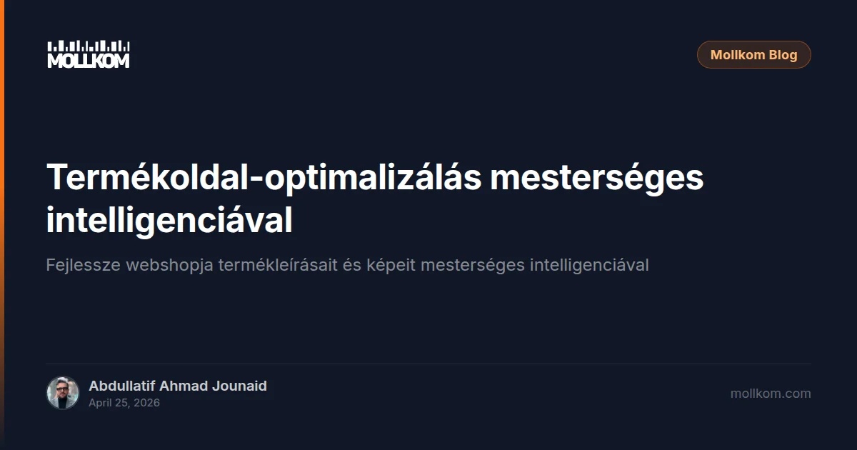 Termékoldal-optimalizálás mesterséges intelligenciával