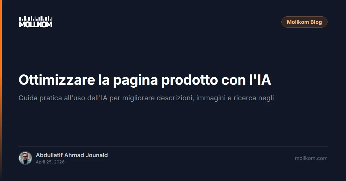 Ottimizzare la pagina prodotto con l'IA